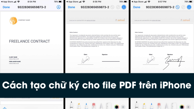Cách tạo chữ ký cho file PDF bằng iPhone